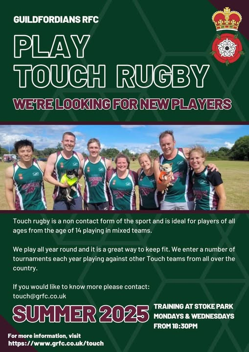 Summer Touch Rugby back at Stoke Park
