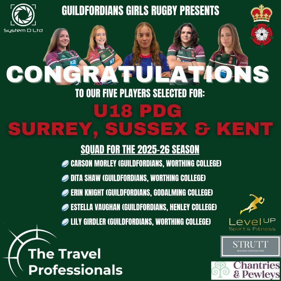 5  U18 Players Selected for Surrey,Sussex & Kent PDG 